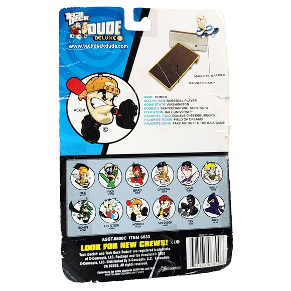 Tech Deck Dude Deluxe 3 - Homer. Open Package. Unused Contents. - Picture 2 of 2